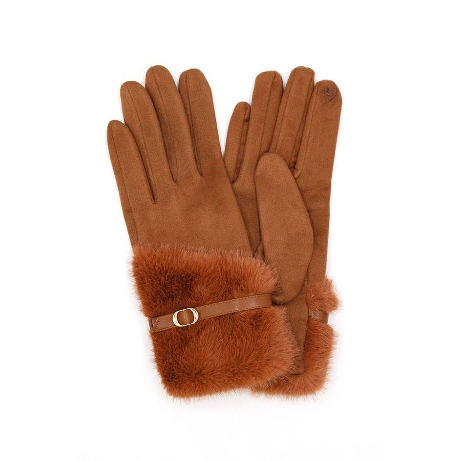 Paperdoll - Wholesale Gloves – Women's - FAUX FUR ULTRA SUEDE FASHION GLOVES3