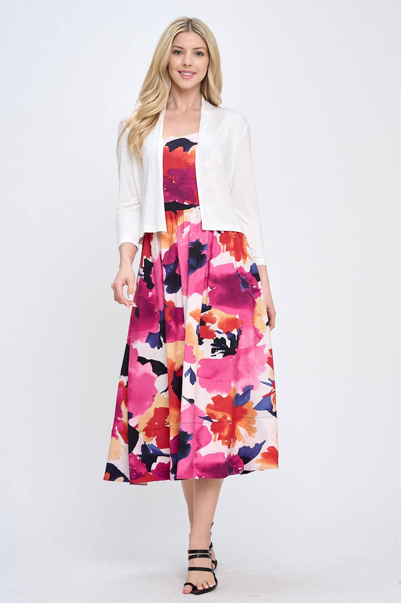 Off White Made in USA Modal Open Front Bolero Cardigan for wholesale on Faire4