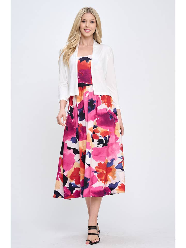 Off White Made in USA Modal Open Front Bolero Cardigan for wholesale on Faire4