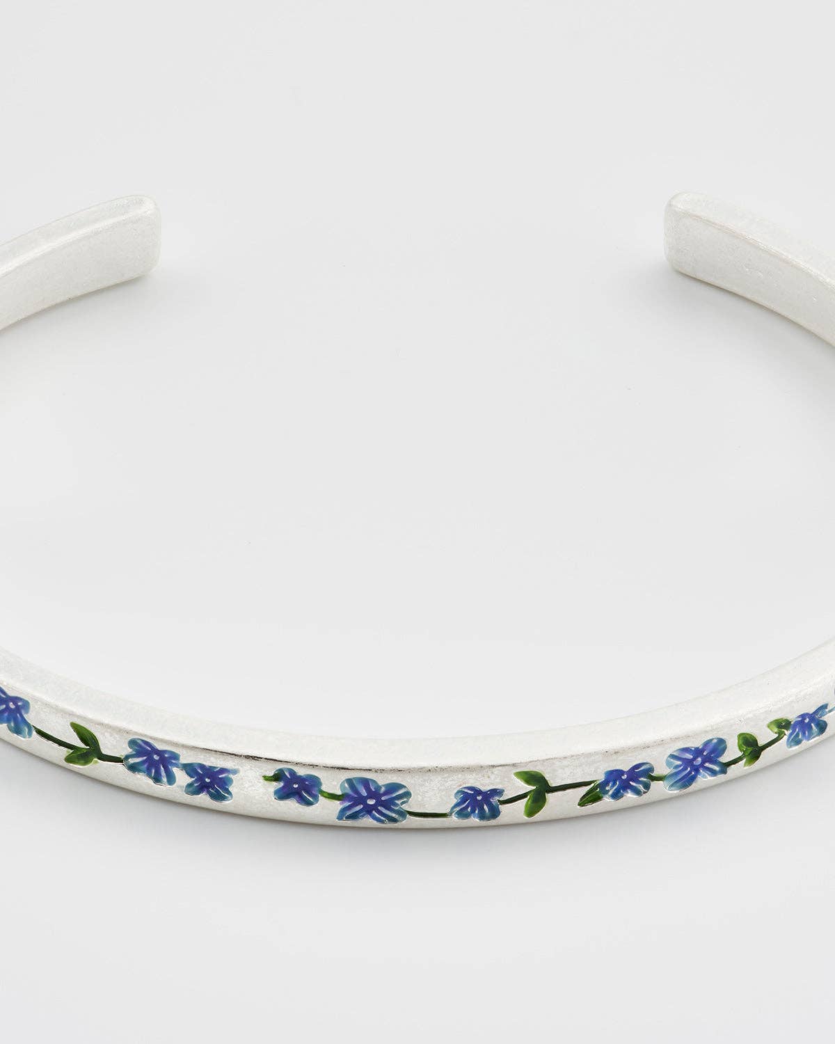 Fable England - Wholesale Cuff Bracelet - Forget Me Not Silver Bangle5