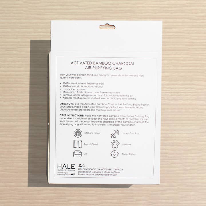 Hale Living Co. - Wholesale Air Purifier - Bamboo Charcoal Air Purifying Bag
