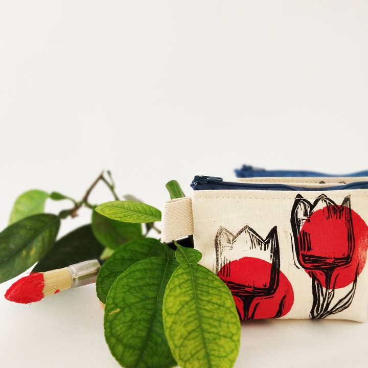 The Ink Job - Wholesale Pouch - Women's - Red Tulip Canvas Pouch5