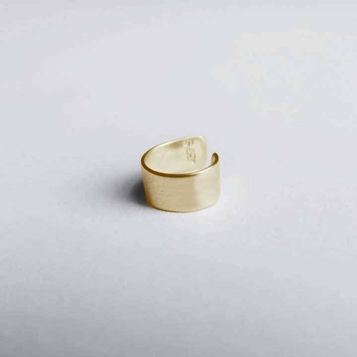 Ear Cuff Solid 9ct Yellow Gold Plain 4mm  for wholesale by Christina Made It