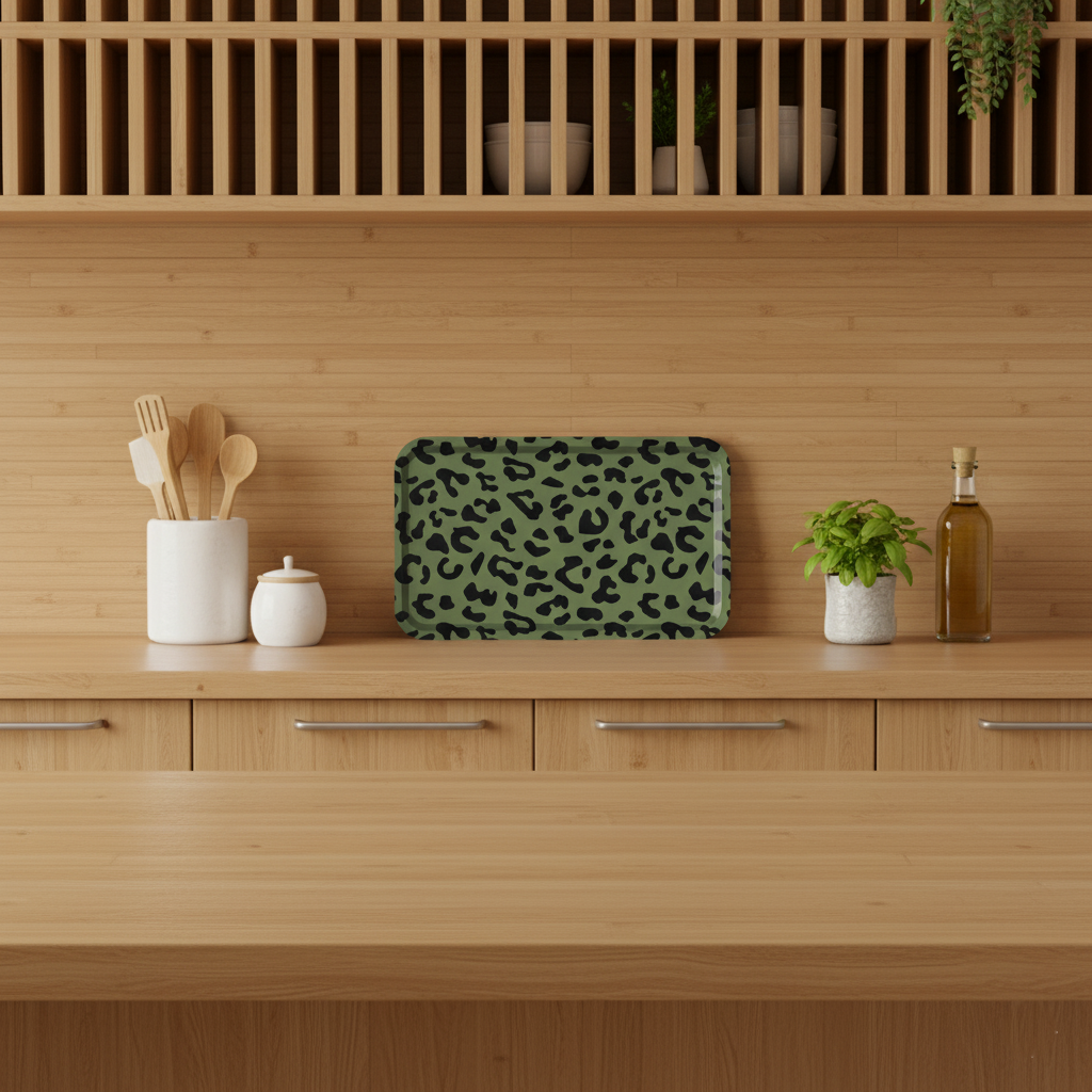 COCO&CO - Wholesale Dienblad - Kaki Luipaard Plateau1