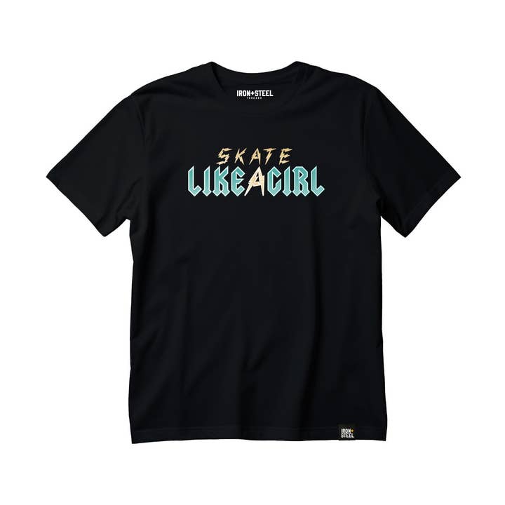 Skate Like A Girl Hockey T-Shirt for wholesale by Iron+Steel Hockey
