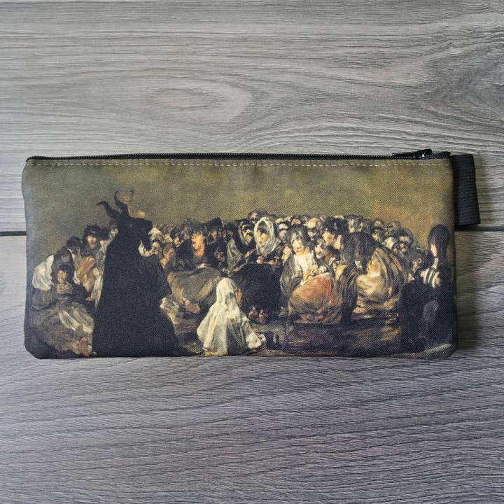 renaissance fair – wholesale Pencil case/pouch – witches' sabbath - lined twill pencil case - francisco goya1