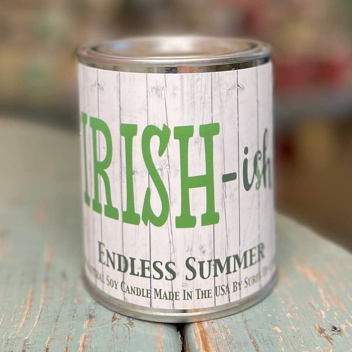 Irish-ish Endless Summer - Barattolo di vernice per San Patrizio per la vendita all'ingrosso da parte di Surfs Up Candle