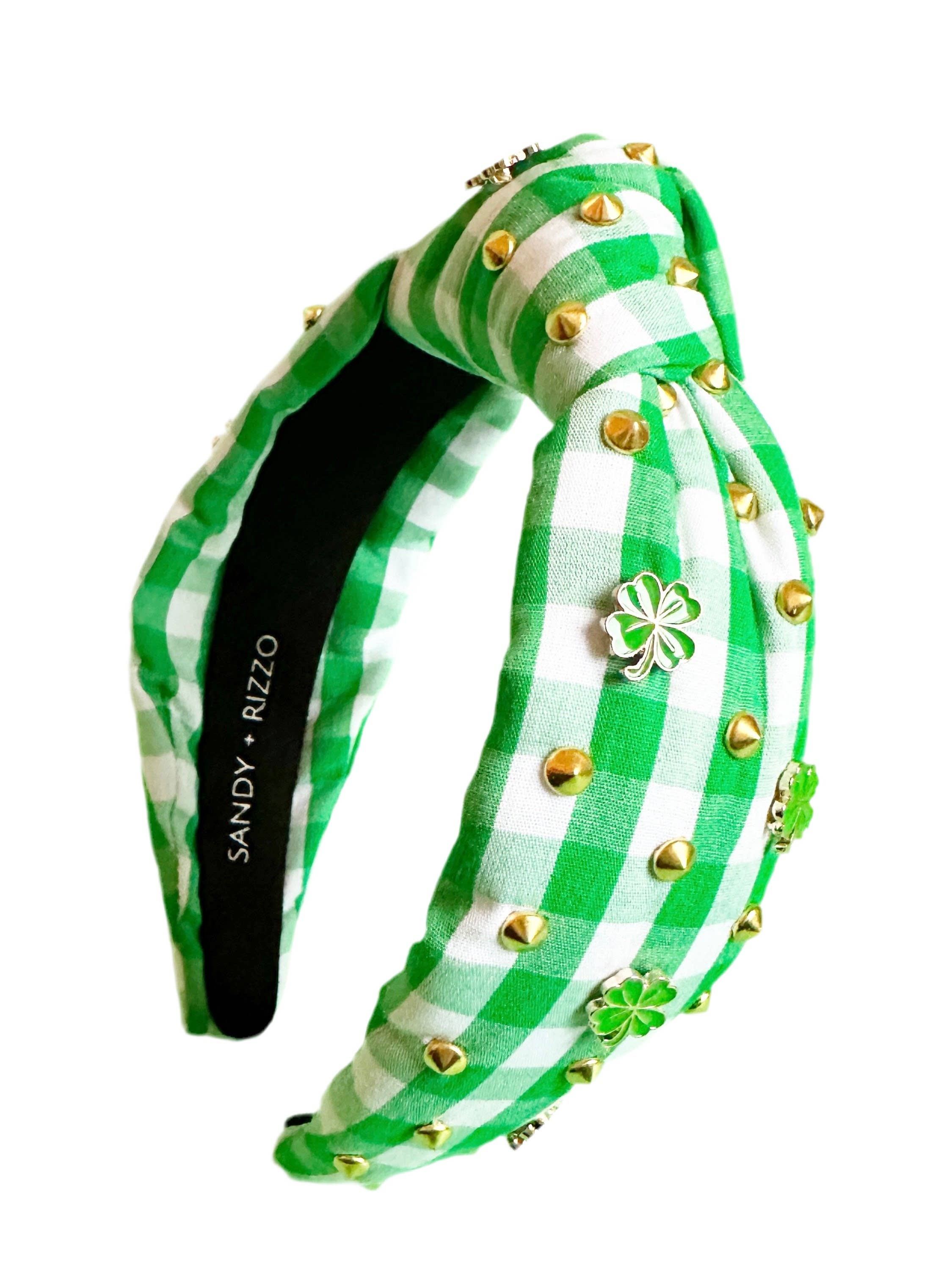 Sandy + Rizzo – wholesale Fashion headband – women's – Clover Charm Headband with Enamel Embellishments2