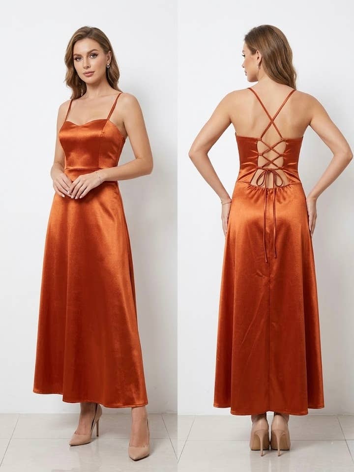 6456 robe en satin pour la vente par Alice'Desir