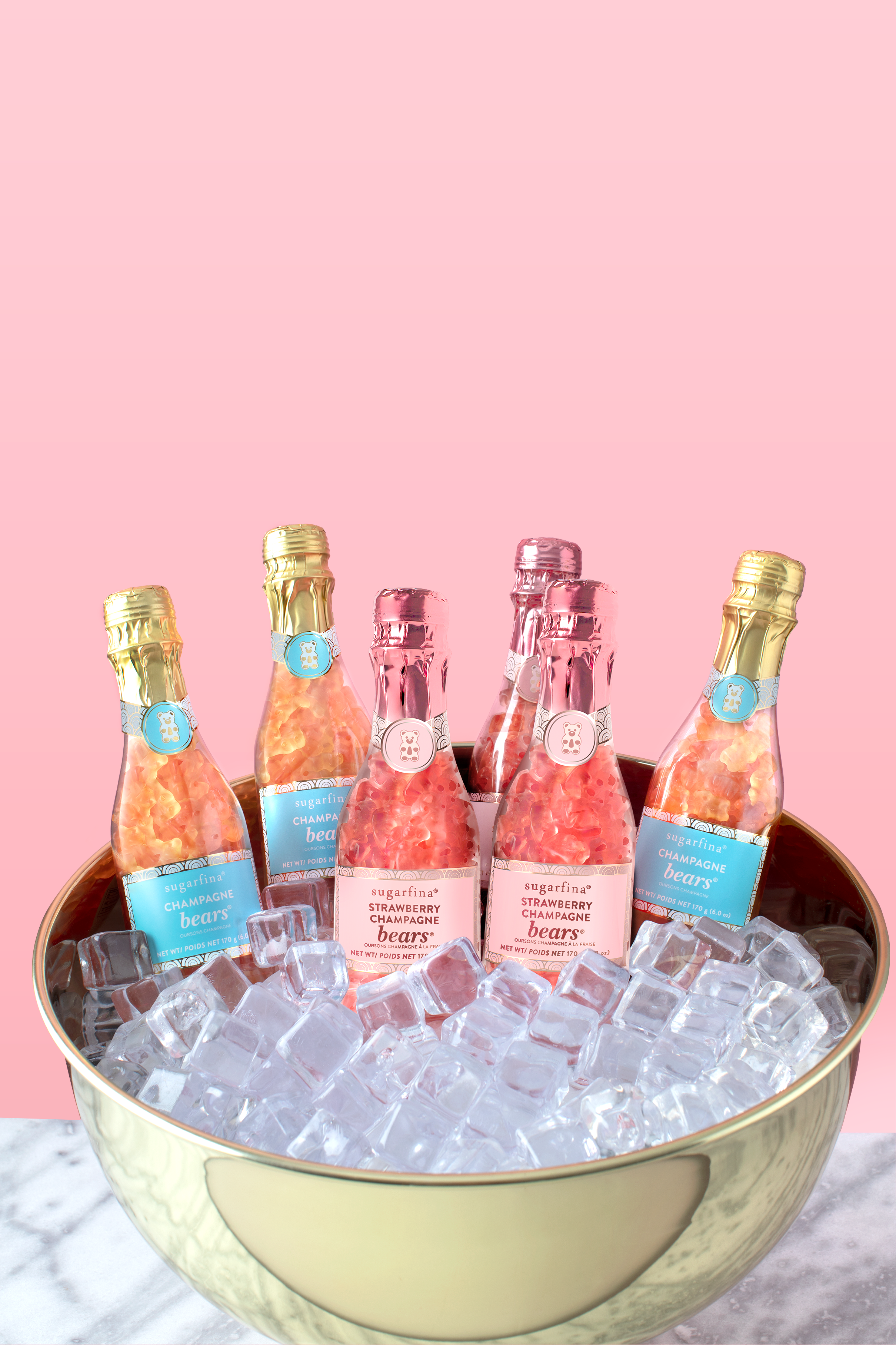 Sugarfina - Wholesale Gummy - Strawberry Champagne Bears Celebration Bottle3