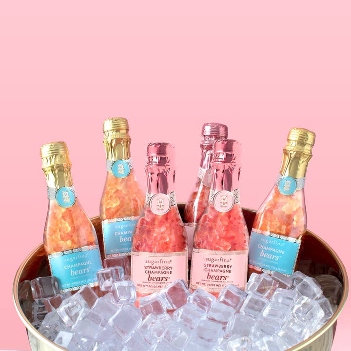 Sugarfina - Wholesale Gummy - Strawberry Champagne Bears Celebration Bottle3