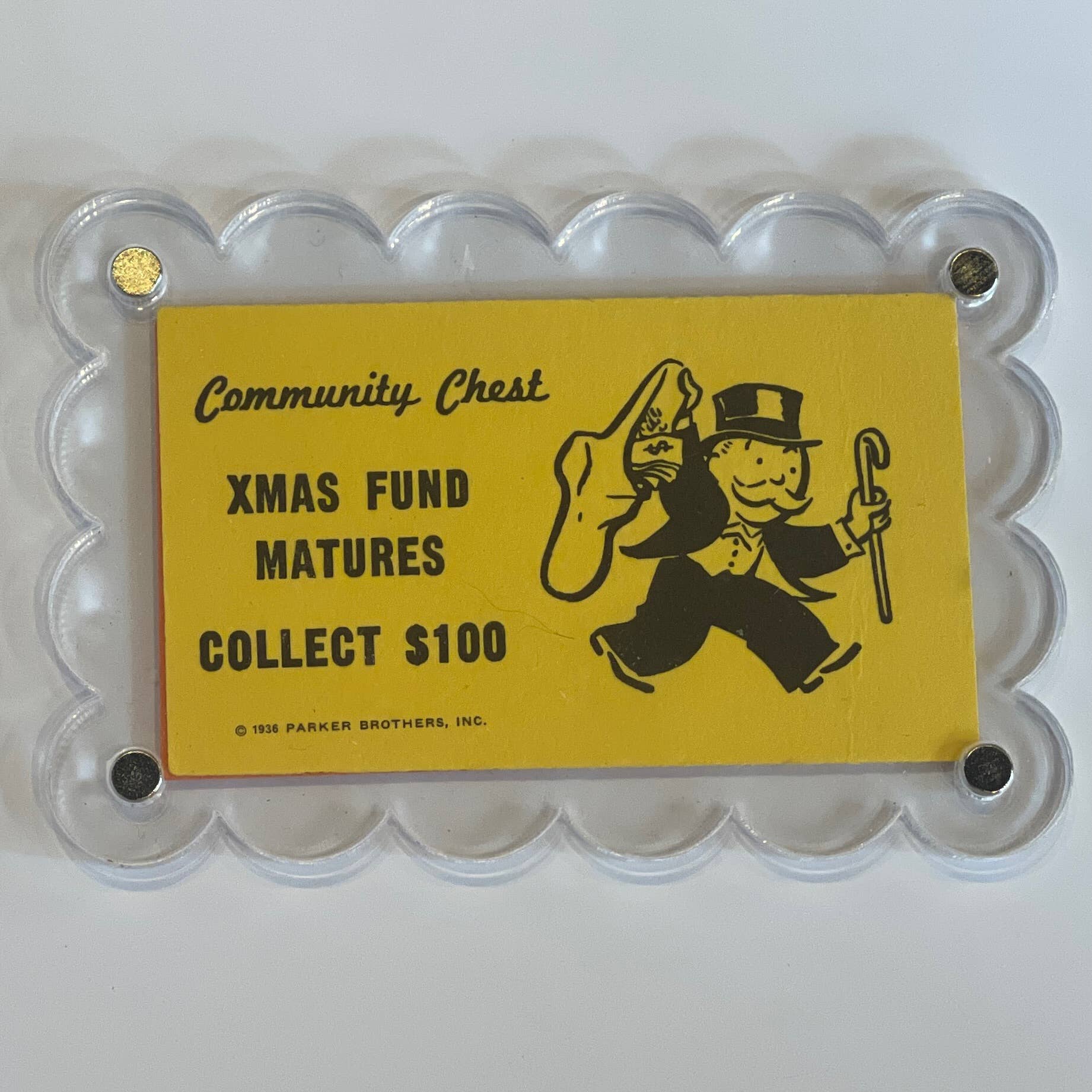 The Mustache Cat Made - Wholesale Magnet - Vintage Monopoly Chance Card Magnet2