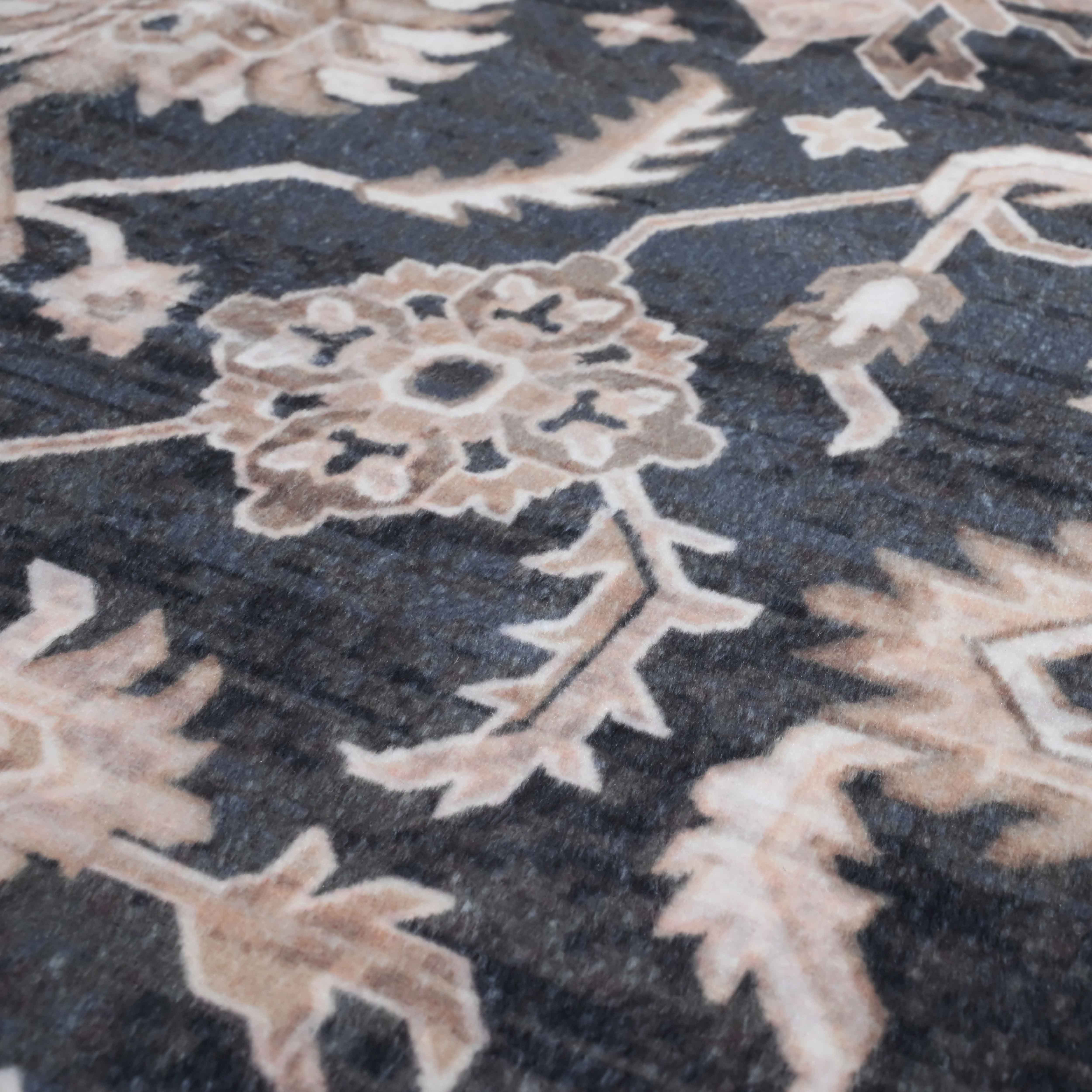 Bed Bath Fashions - Wholesale Area Rug - Bibb Home Washable Flannel Printed Accent Rug with Latex Bac21