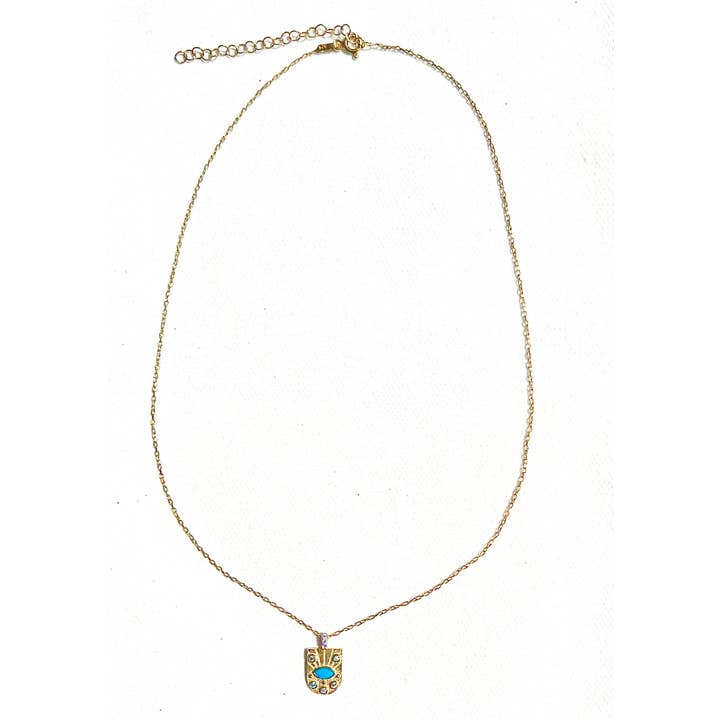 boho shield pendant necklace for wholesale by La Verita Jewelry