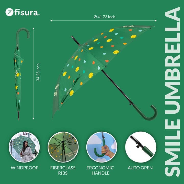 Fisura - Wholesale Umbrella - Unisex - Umbrella "I like people who smile when it's raining"3