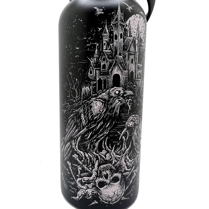 vampirefreaks - Wholesale Water Bottle - Murder of Crows 32 Oz Water Bottle2