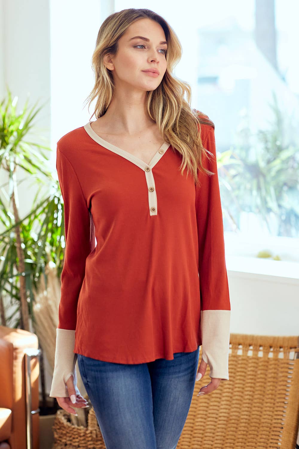 lovely melody - Vendita all'ingrosso Top in maglia - Donna - LMT2841-LOVELY THINGS TOP COLOR BLOCK0