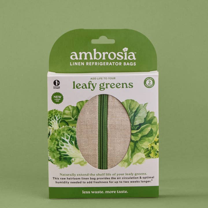 Ambrosia Bag - Wholesale Food Storage Wrap/Bag - Reusable Linen Bag for Leafy Greens | Spring Kitchen9