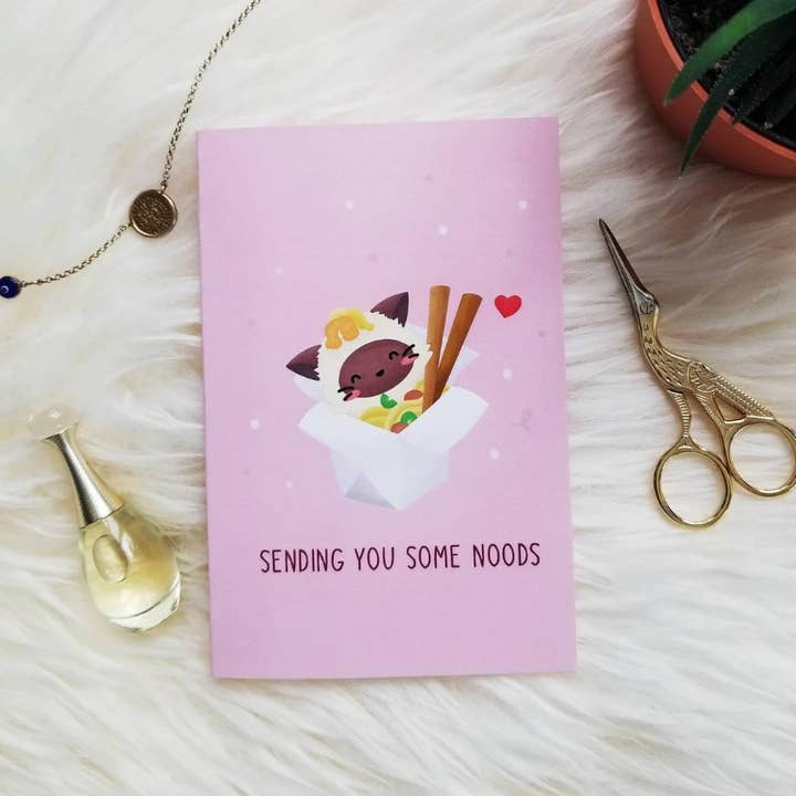 I Miss You Card - Funny Greeting - Missing You - Send Noods for wholesale by Science cobs