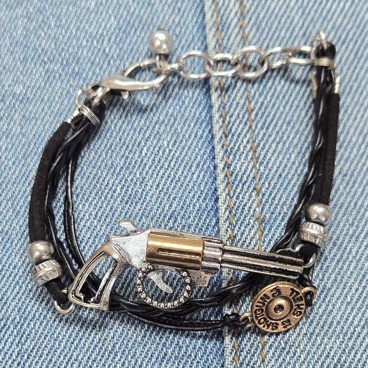 B0200 JB0237 Pulseira Envolvente com Design de Pistola por atacado de Greater Goods Imports & Wholesale