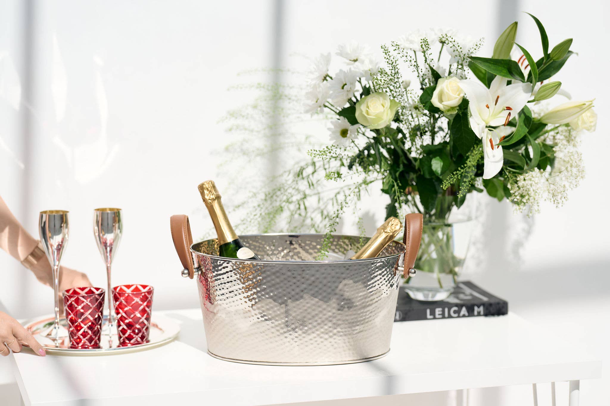 EDZARD - Wholesale Drinking Glass/Cup - Set of 6 Crystal Glasses Dio, red, Height 10 cm3