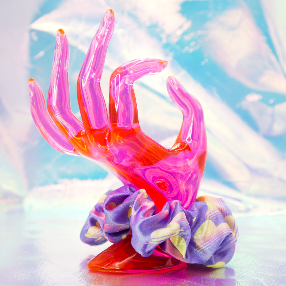 Glitchberry - Wholesale Scrunchie - Women's - Sweet Skies Satin Scrunchie3