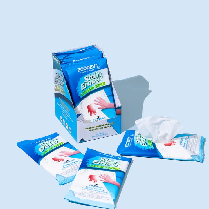 Get Fresh - Wholesale Face & body wipes - Stain Eraser Laundry Wipes - 20 Wipes0