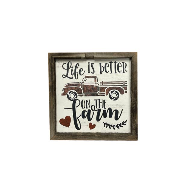 La vie est meilleure à la ferme Panneau en bois fait main pour la vente par Reclaimed Woodworks Home Decor