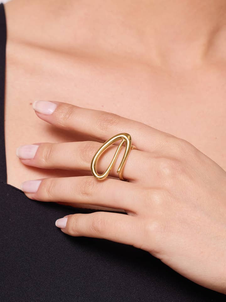 Stainless steel ring 424AQ155 for wholesale by BYREN | ÉLINE L'ATELIER