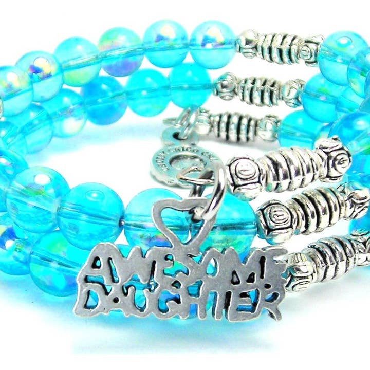 Bracelet en verre de sirène de mer impressionnante fille pour la vente par Chubby Chico Charms