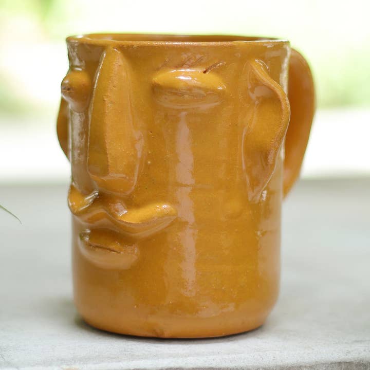 Manny Mug - 8 oz - Yellow - Handmade in Oaxaca for wholesale by LUZ Collection