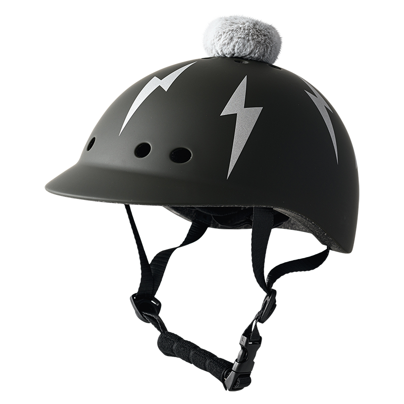 Sawako: The Stylish Helmets – wholesale Bike/scooter – Kids – Kids Lightning Bolt: Black0