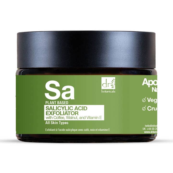 Dr Botanicals Salicylic Acid Exfoliator with Coffee, Walnut & Vitamin E 60ml for wholesale by Skin Research Ltd. | Anti-Ageing Skincare & Beauty
