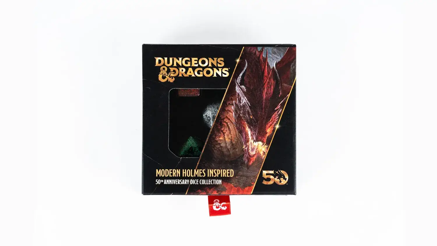 FanRoll by Metallic Dice Games - Venta al por mayor Dado - Set Moderno Inspirado en Holmes del 50º Aniversario de D&D4
