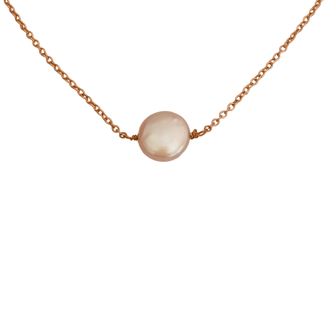 Be the Good - Wholesale Pendant/Charm Necklace - Freshwater Pearl Coin Necklace0