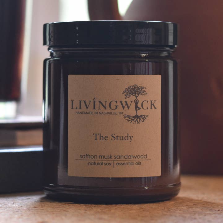 The Study - Hand Poured Soy Candle - 8oz for wholesale by LIVINGWICK