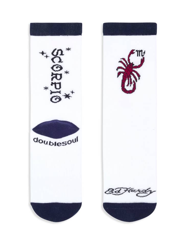 doublesoul - Vente Chaussettes – unisexe - Chaussette haute zodiaque Ed Hardy13