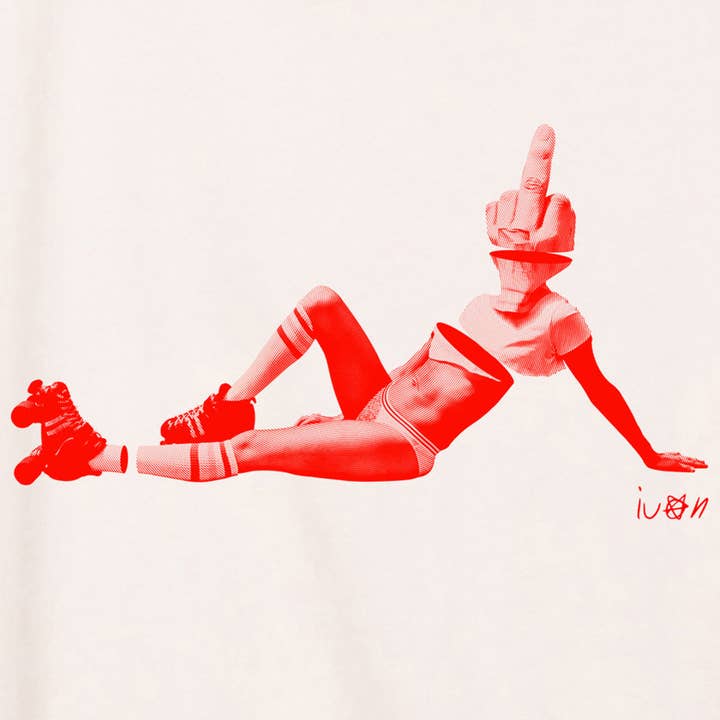 ROLLERBLADE GIRL, Distressed, Vintage White, Unisex for wholesale by it's us or naked