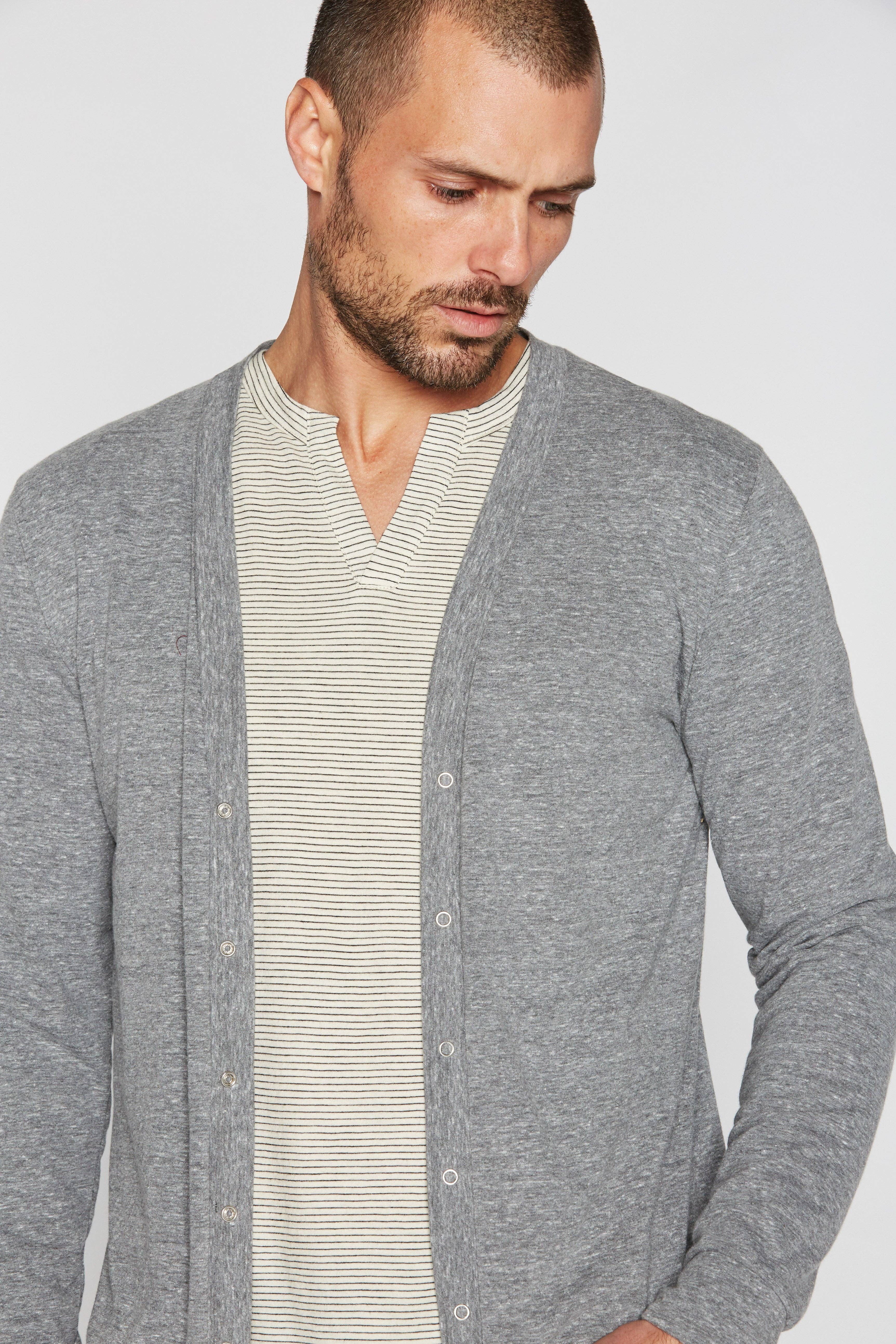Mika Jaymes - Wholesale Cardigan - Men's - Men's Tri-Blend Cardigan Sweater11