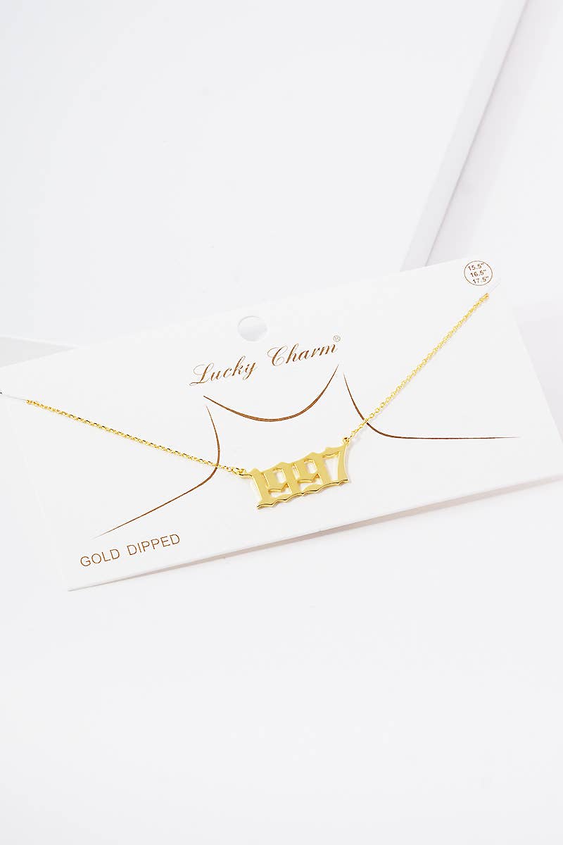 OHBOOBA DESIGN - Wholesale Pendant/Charm Necklace - Gold Plated Birth Year Necklace34