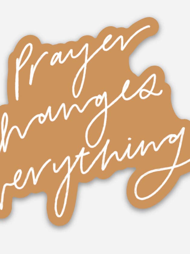 Bön förändrar allt klistermärke | Christian Sticker för wholesale av Dear Heart