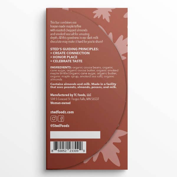 Sted Foods - Wholesale Chocolate bar - Mini Almond Maple Brittle1