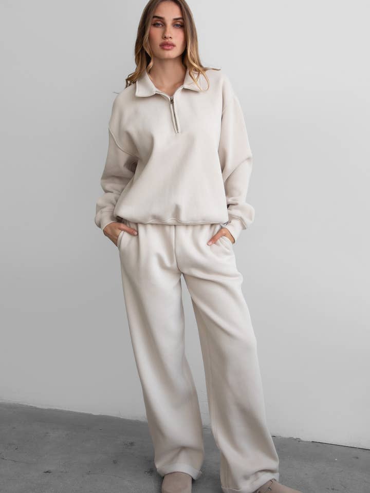 TICTOC - Vente Sweat-shirt – femme - Pull classique à demi-fermeture éclair en polaire nuage HAILEE9