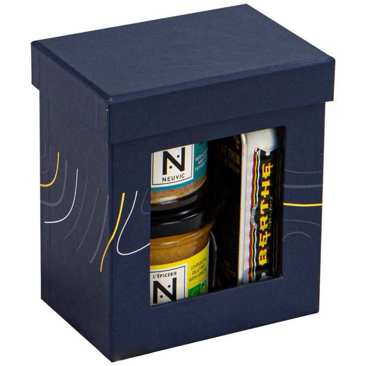 Deffrennes - Wholesale Decorative Box - Abyss Blue Rectangular Cardboard Box 11.5x8x12.5cm1