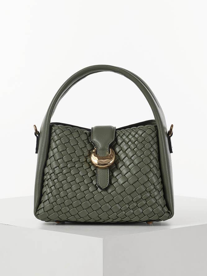 Maggie Khaki Weave Crossbody for wholesale by Luella Grey London