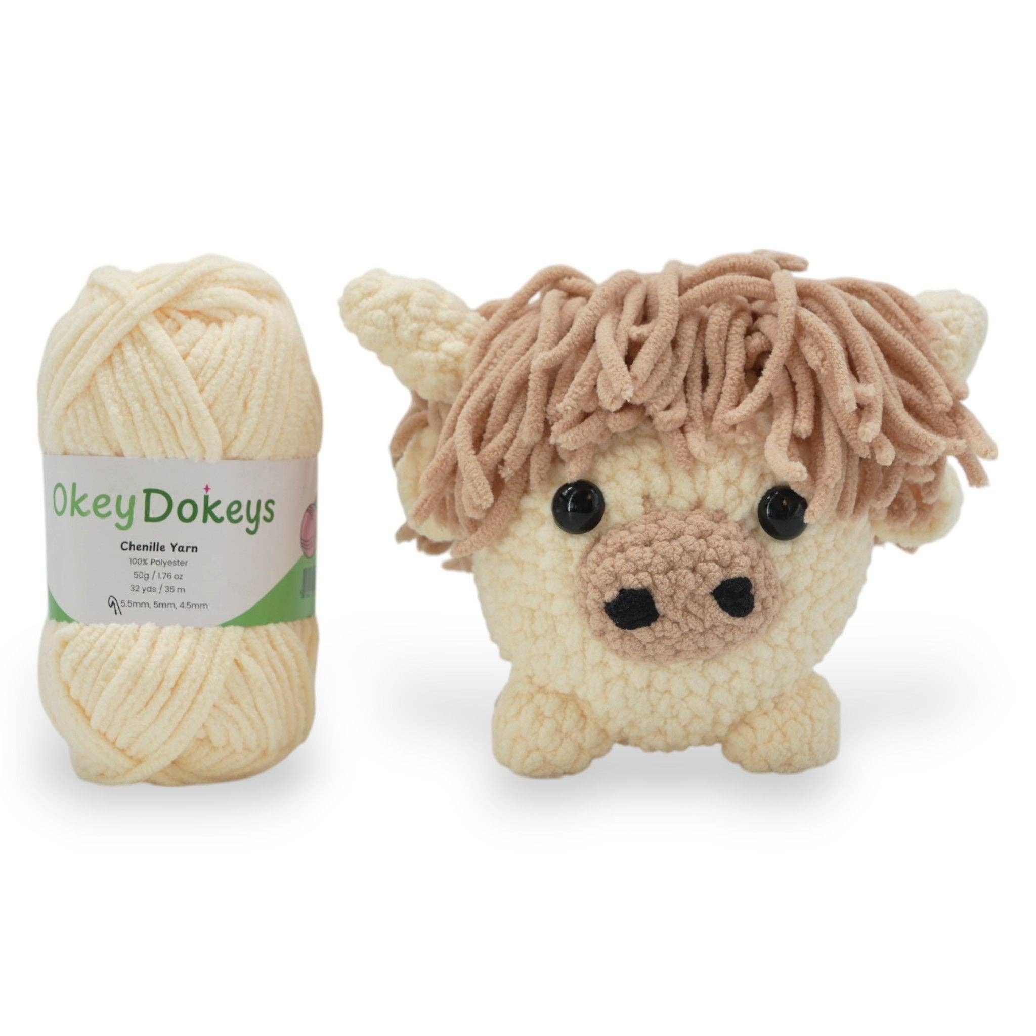 Okey Dokeys - Vente Fils à tricoter - Fil chenille - #6 Super épais - Écheveaux de 100g48