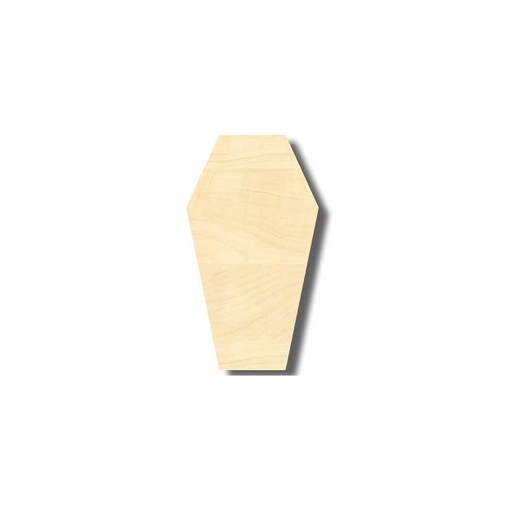 REMOVED BRAND - Wholesale Craft Supplies - Unfinished Wood Coffin 2D Shape - Halloween - Craft - up to 24" DIY