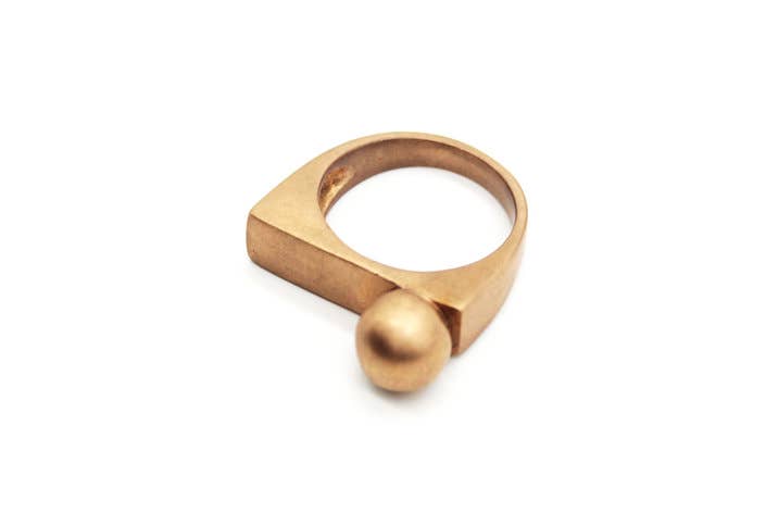 NOKIKE - Wholesale Cocktail/Statement Ring - Block geometric ring2