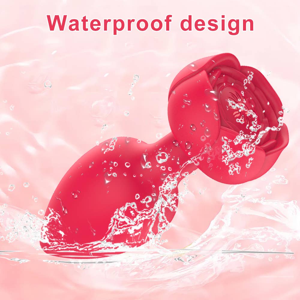 Tourtiwi - Wholesale Sex Toy - Anal Rose Luminous Butt Plug Vibrating Masturbator Sex Toys13