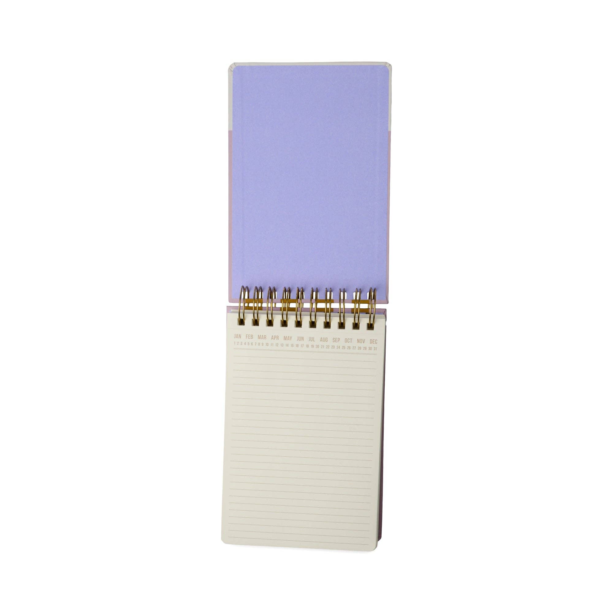 Designworks Collective – wholesale Notepad – Designworks Ink Large Chunky Notepad - Lilac + Ochre Stripes1